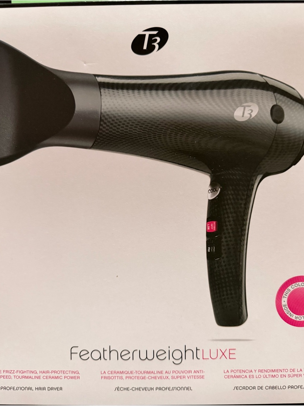 T3 Featherweight LUXE Carbon Black Hair Dryer